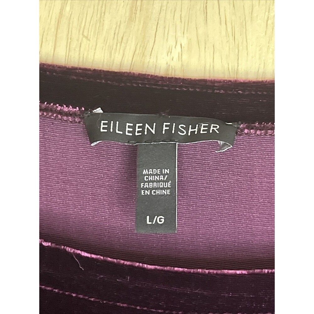 EILEEN FISHER RAISINETTE SILK RAYON VELVET 2PCS DUSTER DRESS W/SLIP size Large - Picture 5 of 6
